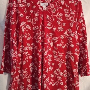 d.co Red Floral Short Sleeve Tee